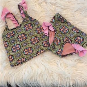 New O’Neill toddler girls 2 piece bathing suit 2T